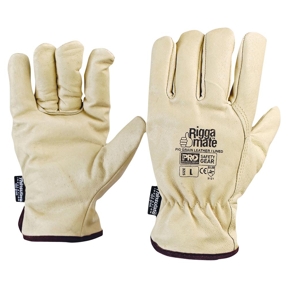 Pro Choice Safety Gear Pgl41tl Riggamate Lined Glove - Pig Grain Leather Large