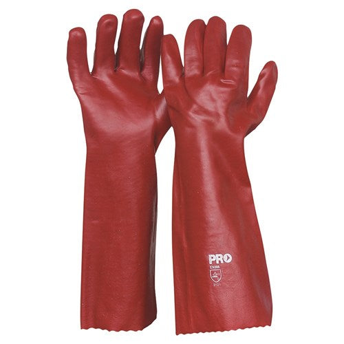 Pro Choice Safety Gear Pvc45 45cm Red Pvc Gloves Large