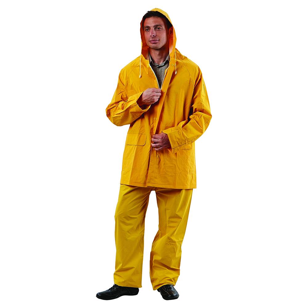 Pro Choice Safety Gear Rj Yellow 3/4 Length Pvc Rain Jacket