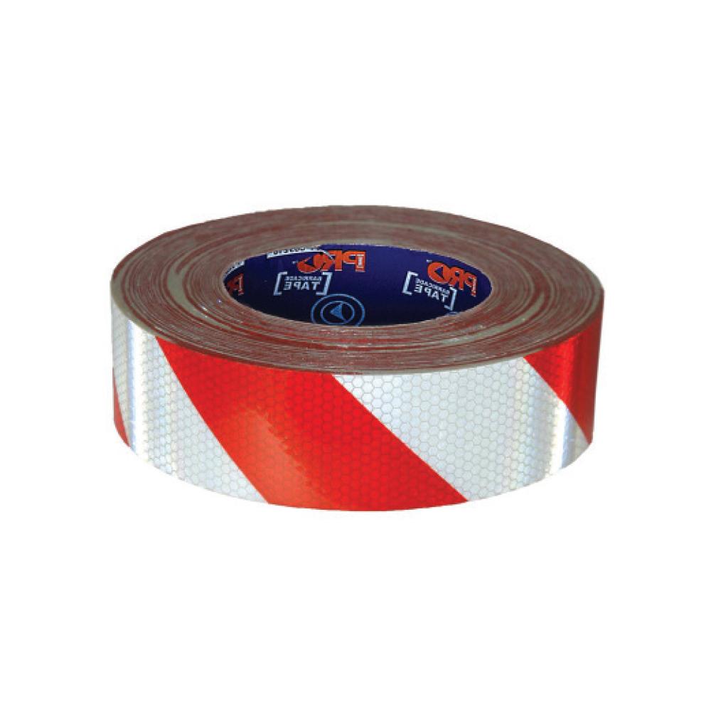 Pro Choice Safety Gear Rw5050-r Self Adhesive Reflective Hazard Tape Red And White. 50m X 50mm