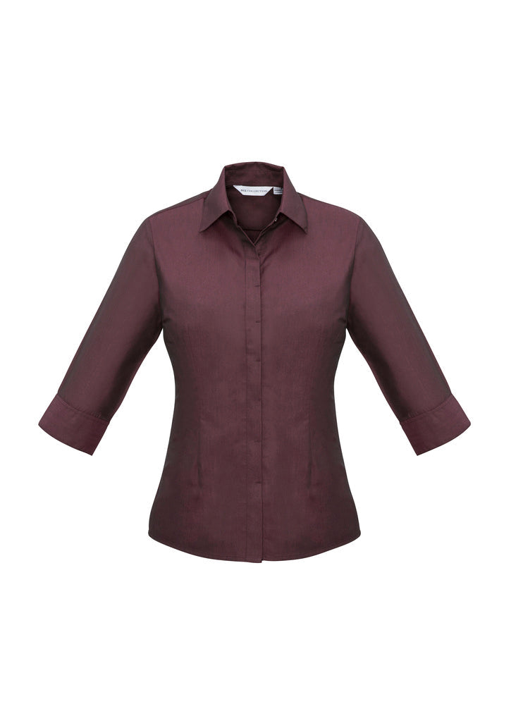 Bizcollection S504lt Ladies Hemingway 3/4 Sleeve Shirt