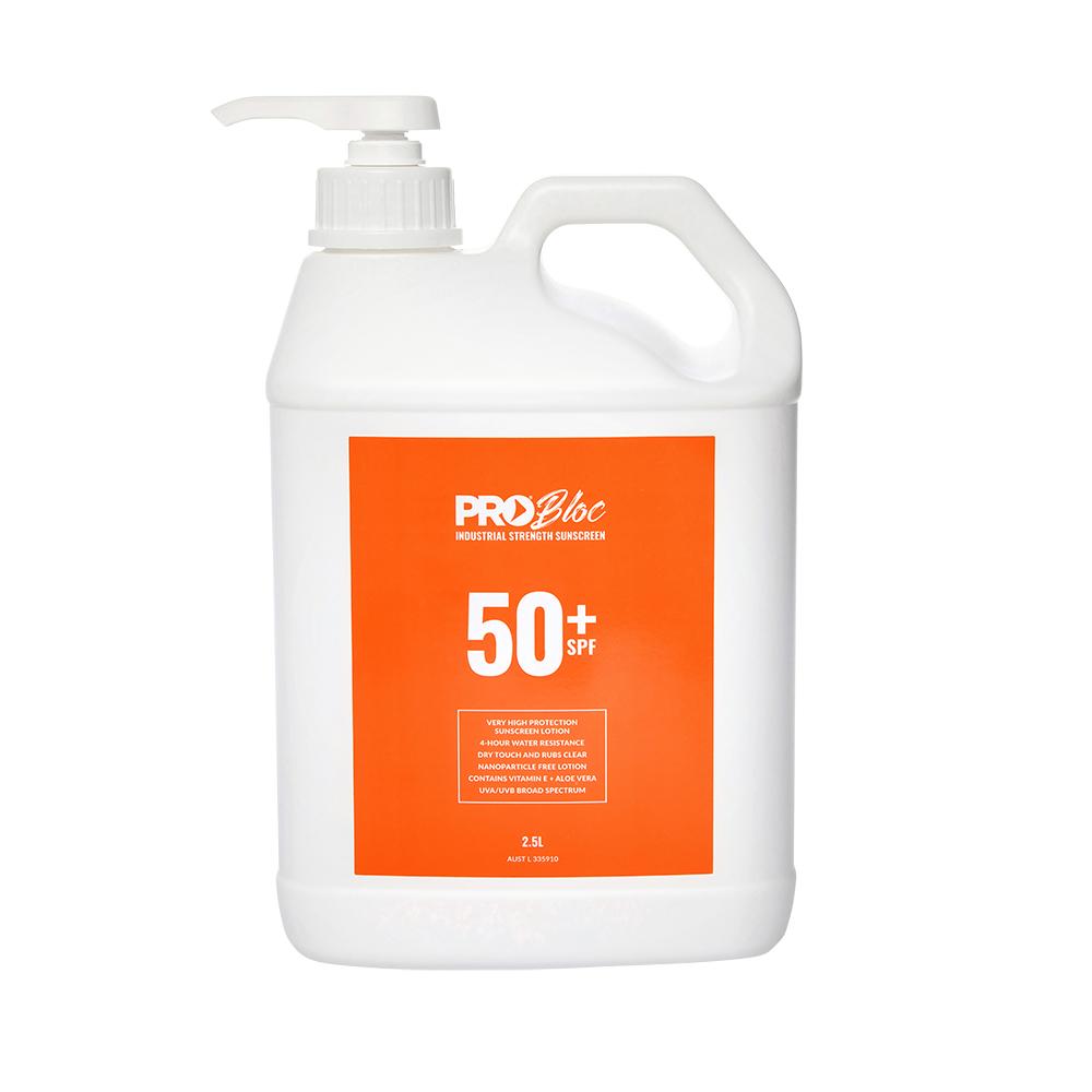 Pro Choice Safety Gear Ss25-50 Probloc Spf 50 Sunscreen 2.5l Pump Bottle