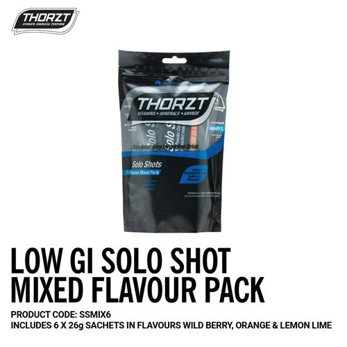 Thorzt Ssmix6 Low Gi Solo Shot Mixed Flavour Pack 26gm
