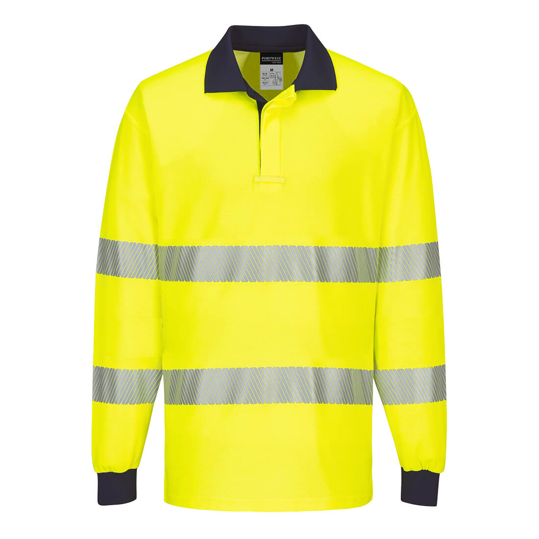 Portwest T186-PW3 Hivis Polo Shirt Biomotion Long Sleeve