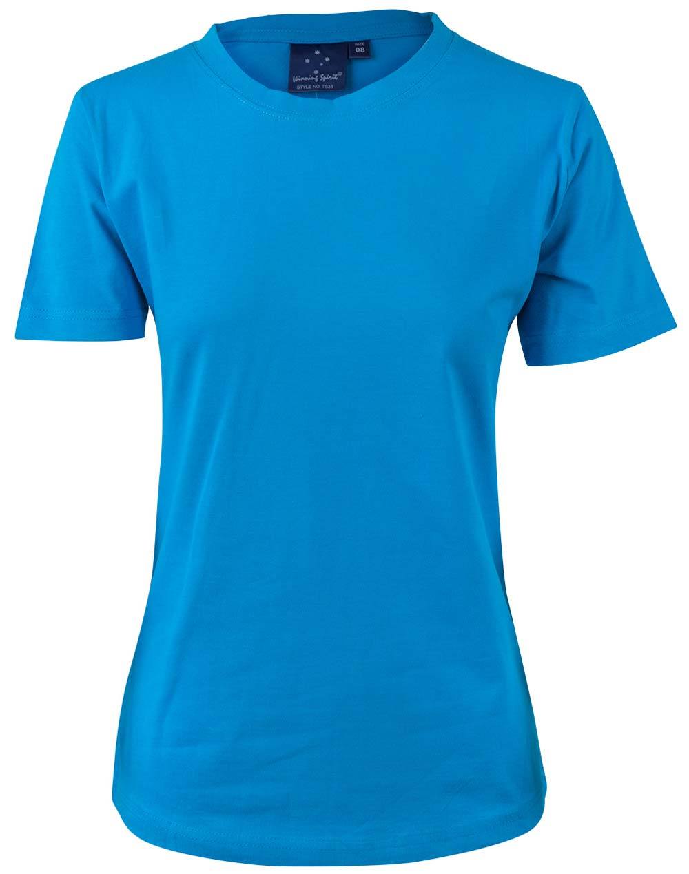 Winning Spirit Ts38 Ladies Cotton Semi Fitted Tee i