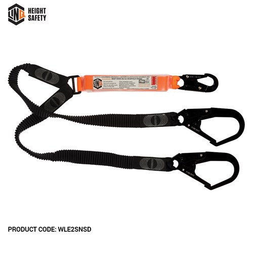 Linq Elite Double Leg Elasticated Lanyard With Hardware Sn And Sd X2