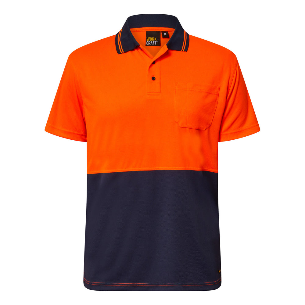 Workcraft WSP208 Hi-vis Lightweight Short Sleeve Micromesh Polo