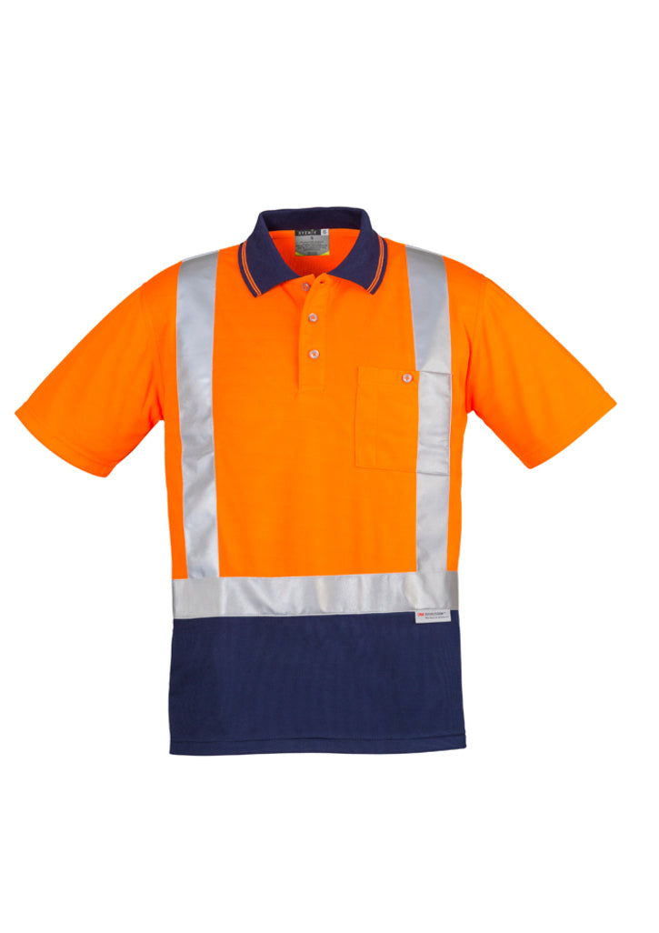 Syzmik Zh233 Mens Hi Vis Spliced Polo - Short Sleeve Shoulder Taped