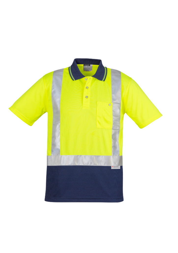 Syzmik Zh233 Mens Hi Vis Spliced Polo - Short Sleeve Shoulder Taped