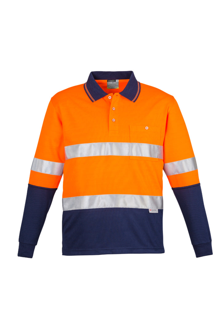 Syzmik Zh235 Mens Hi Vis Spliced Polo - Long Sleeve Hoop Taped