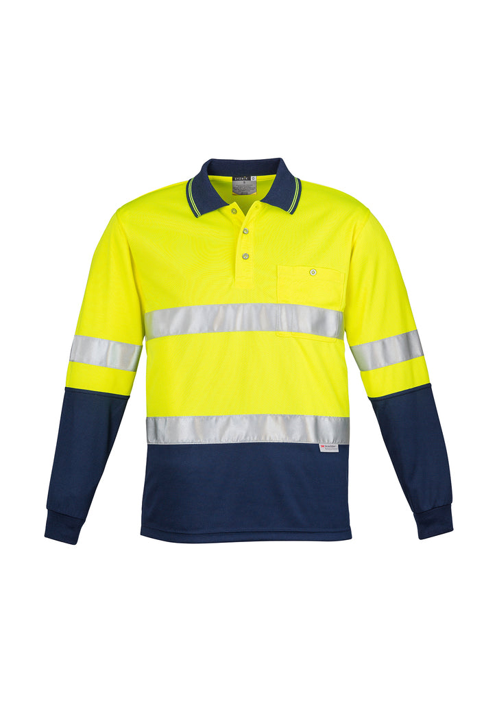 Syzmik Zh235 Mens Hi Vis Spliced Polo - Long Sleeve Hoop Taped