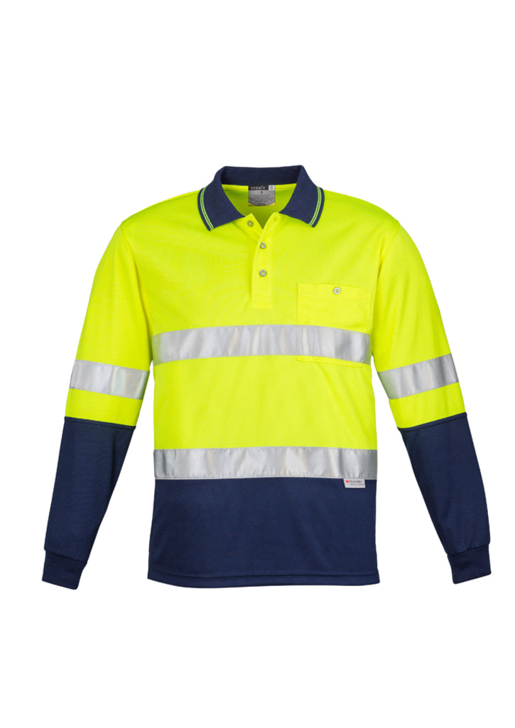 Syzmik Zh235 Mens Hi Vis Spliced Polo - Long Sleeve Hoop Taped