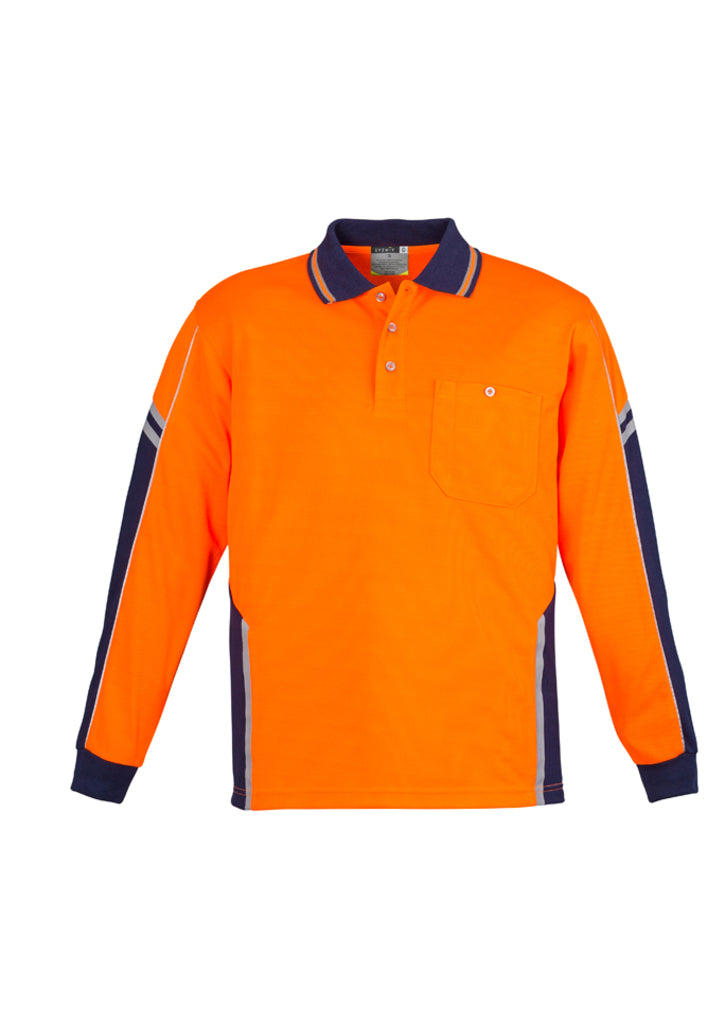 Syzmik Zh238 Mens Hi Vis Squad L/s Polo