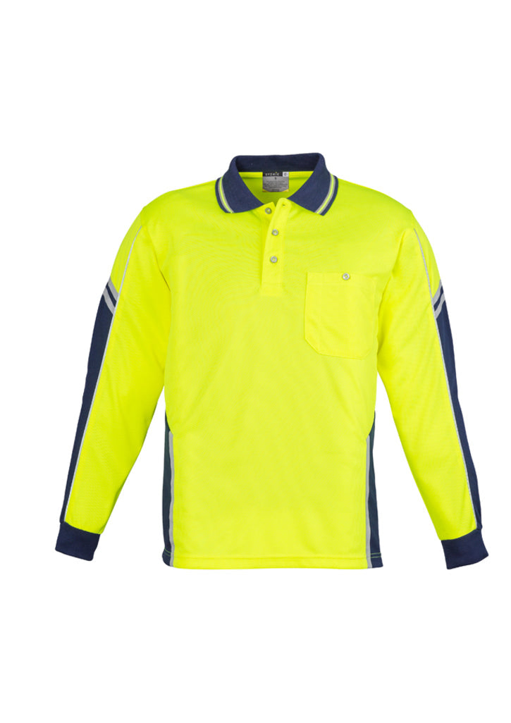 Syzmik Zh238 Mens Hi Vis Squad L/s Polo