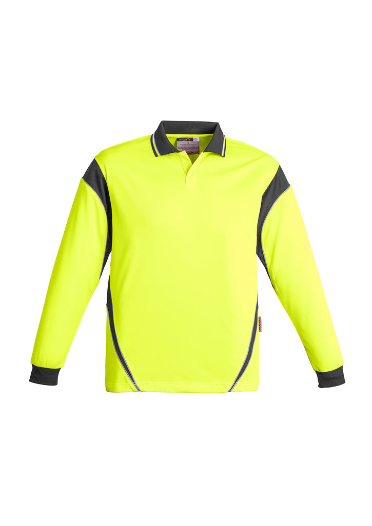 Syzmik Zh249 Mens Hi Vis Aztec Polo - Long Sleeve