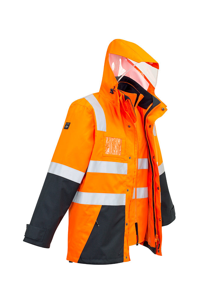 Syzmik Zj532 Mens Hi Vis 4 In 1 Waterproof Jacket