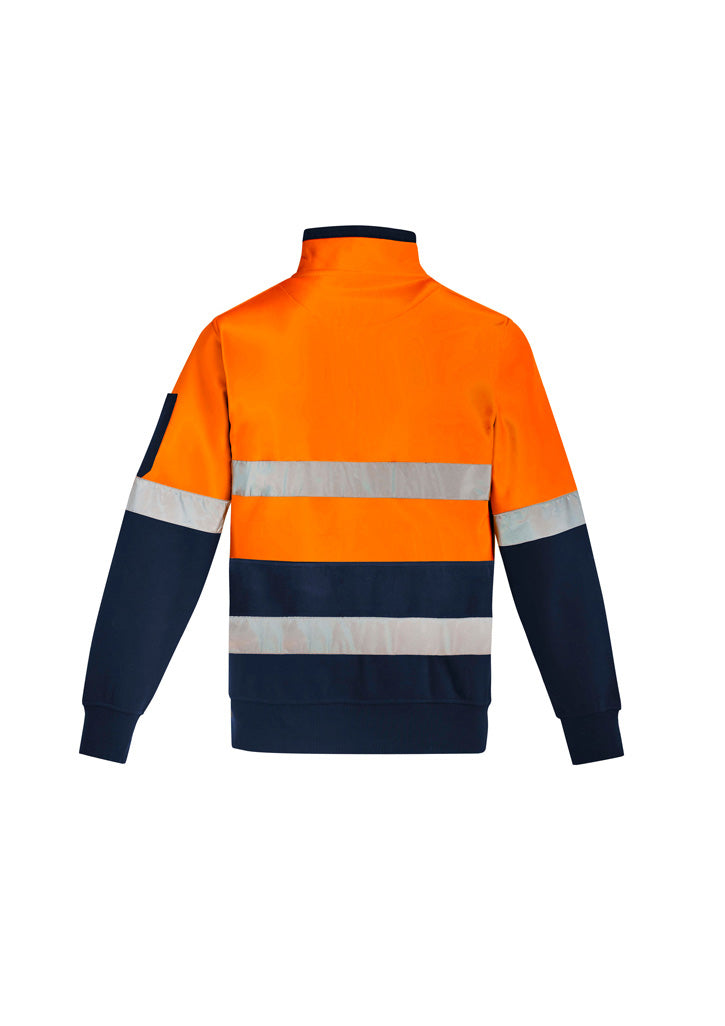 Syzmik ZT567 Mens Hi Vis 1/4 Zip Pullover - Hoop Taped Orange/Navy XXS