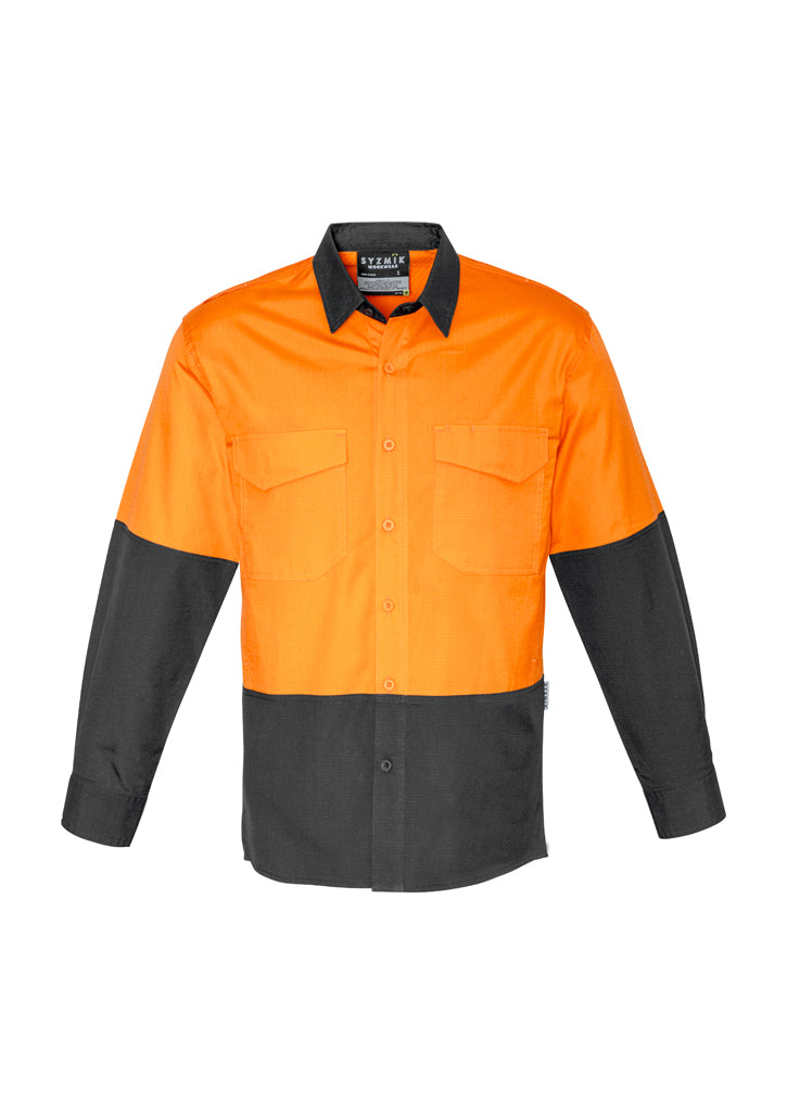 Syzmik Zw128 Mens Rugged Cooling Hi Vis Spliced Shirt