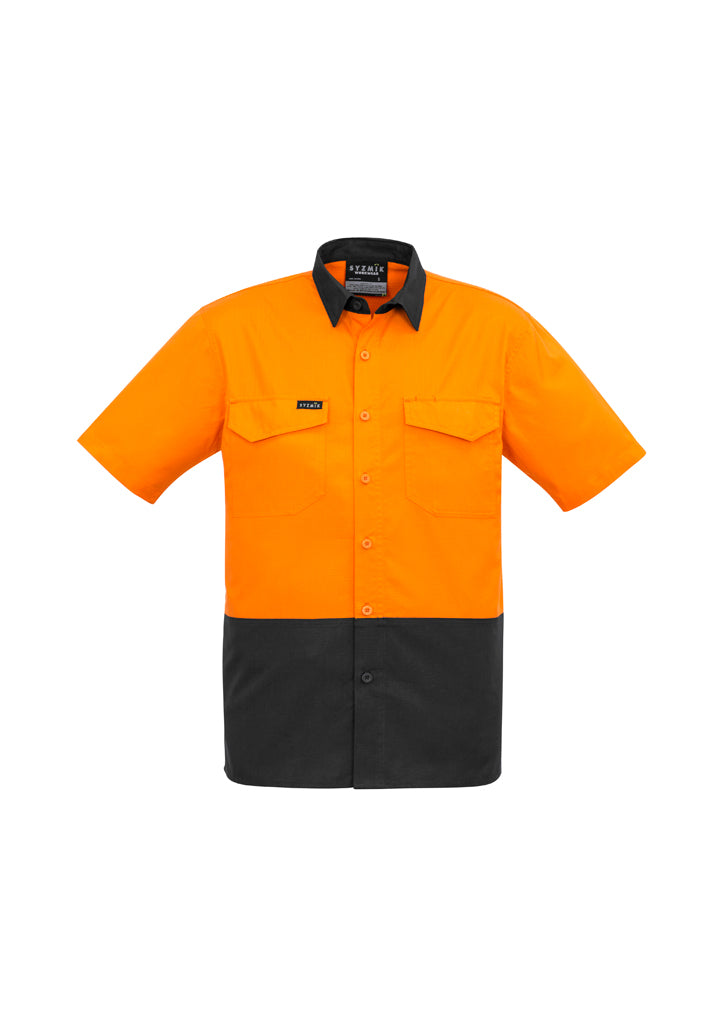 Syzmik Zw815 Mens Rugged Cooling Hi Vis Spliced S/s Shirt