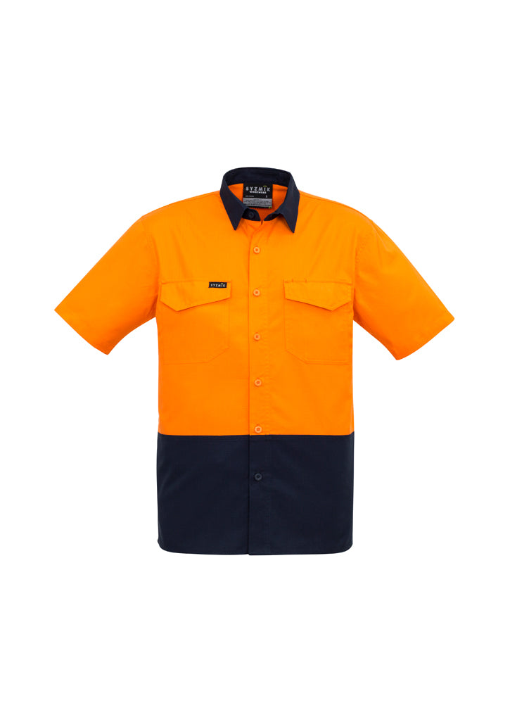 Syzmik Zw815 Mens Rugged Cooling Hi Vis Spliced S/s Shirt