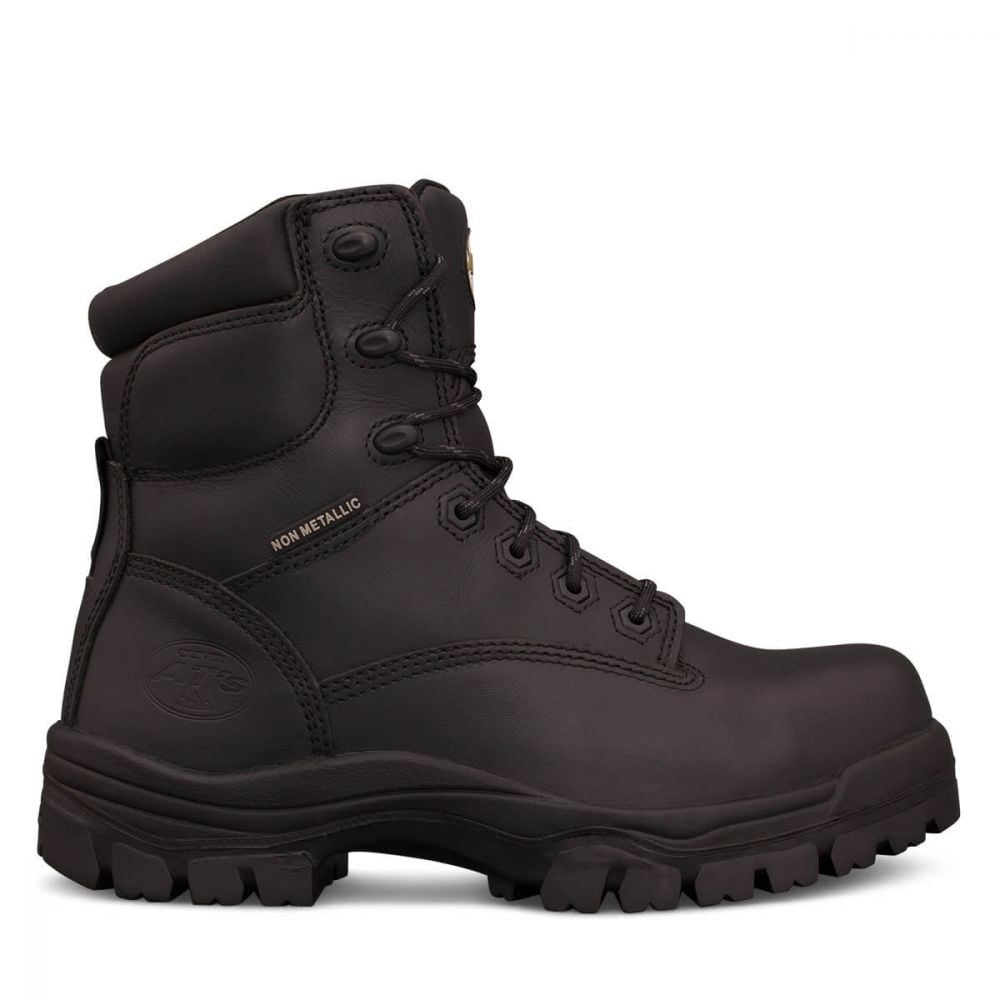 Oliver 45645 L/Up Mid Cut Black Comp Toe — The Workwear Shed
